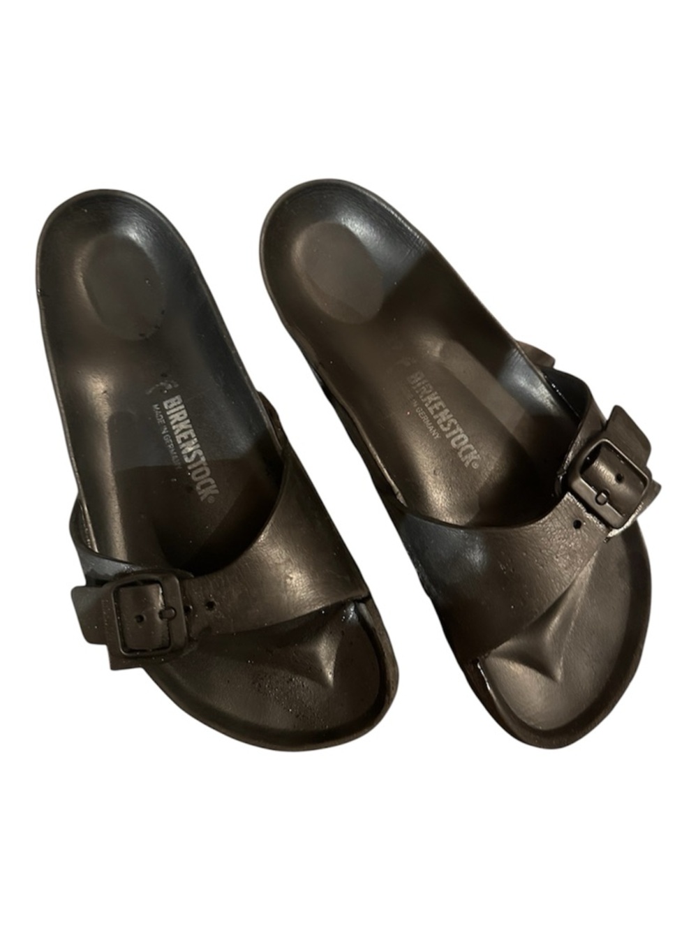 Birkenstock Black Single-Buckle Slide Sandals
